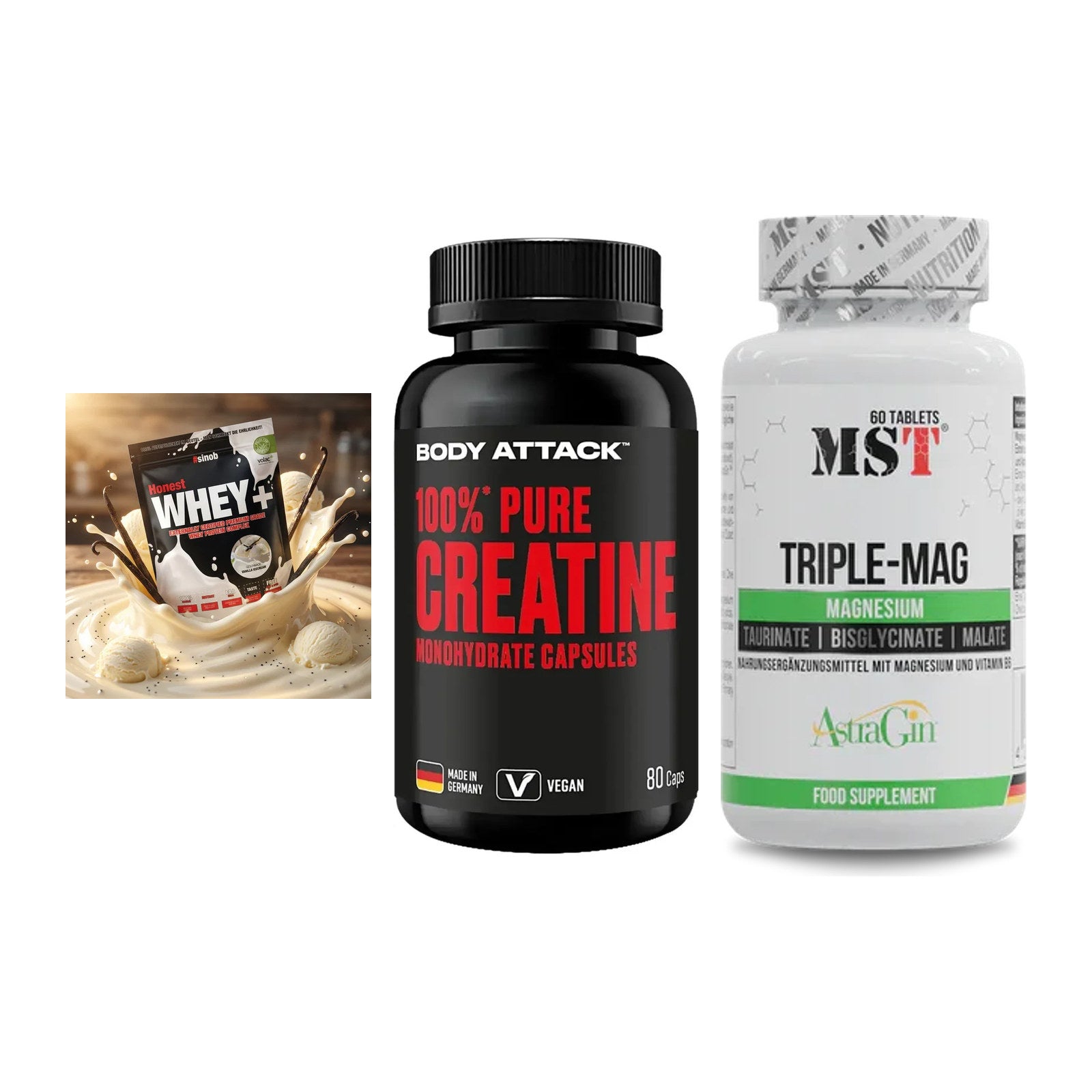 Einsteiger-Set: Sinob Honest + Body Attack 100% + MST Tripple Mag – alle enthaltenen Artikel