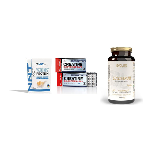 Einsteiger-Set: NNT Whey + Nutrend Creatine + Evolite Nutritio – alle enthaltenen Artikel