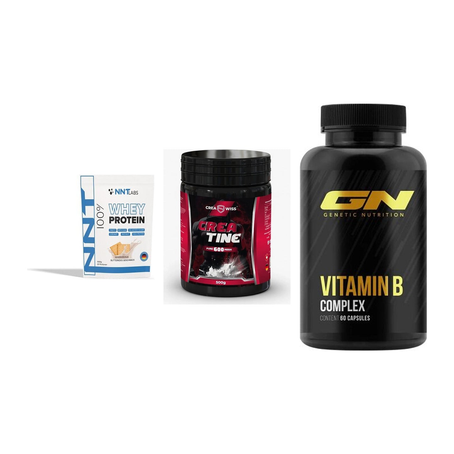 Einsteiger-Set: NNT Whey + CREASWISS + GN Vitamin – alle enthaltenen Artikel