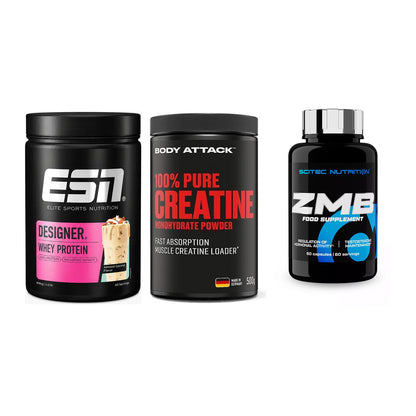 Einsteiger-Set: ESN Designer + Body Attack 100% + Scitec ZMB – alle enthaltenen Artikel