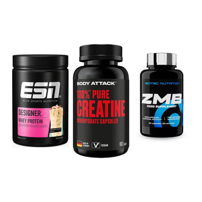 Einsteiger-Set: ESN Designer + Body Attack 100% + Scitec ZMB – alle enthaltenen Artikel