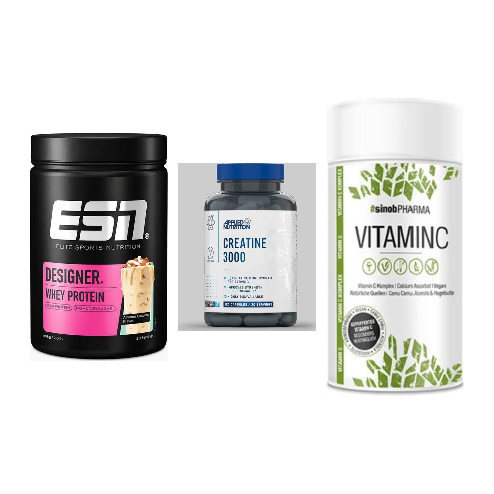 Einsteiger-Set: ESN Designer + Applied Nutritio + Sinob Vitamin C – alle enthaltenen Artikel