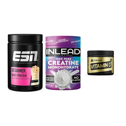 Einsteiger-Set: ESN Designer + INLEAD Creatine + Peak Vitamin D – alle enthaltenen Artikel
