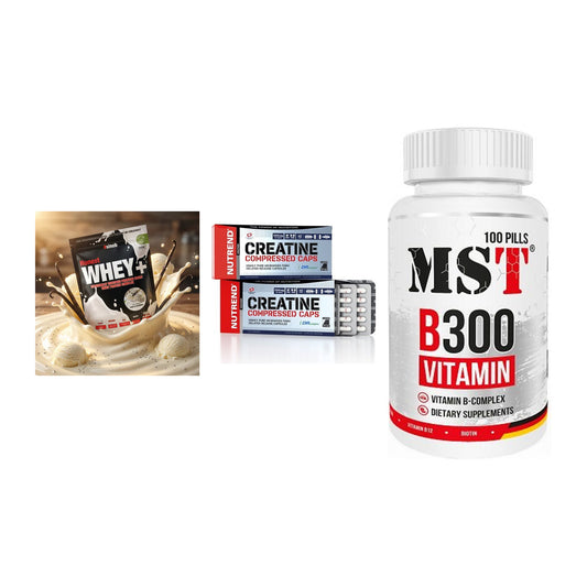 Einsteiger-Set: Sinob Honest + Nutrend Creatine + MST B300 B-Compl – alle enthaltenen Artikel