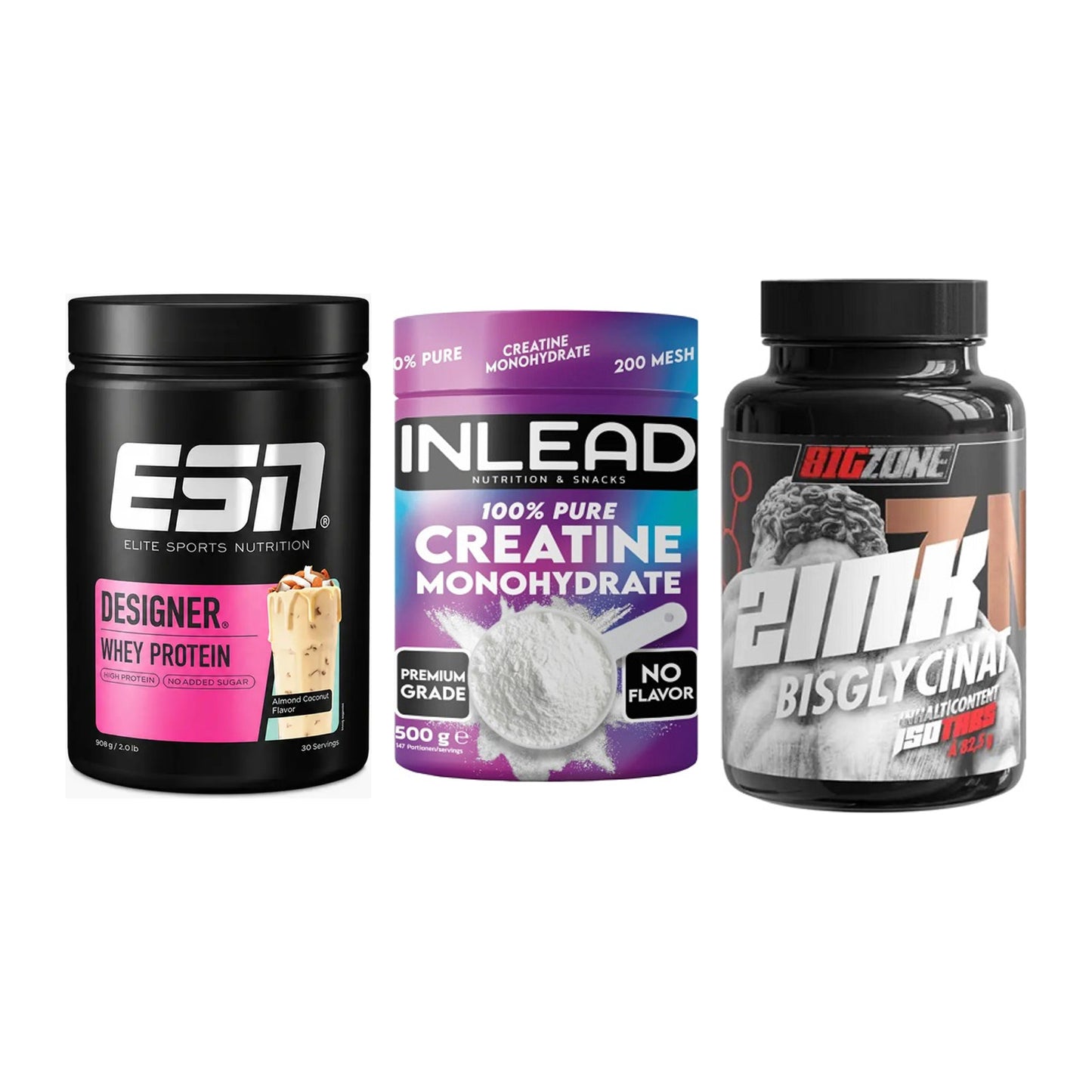 Einsteiger-Set: ESN Designer + INLEAD Creatine + Big Zone Zink – alle enthaltenen Artikel