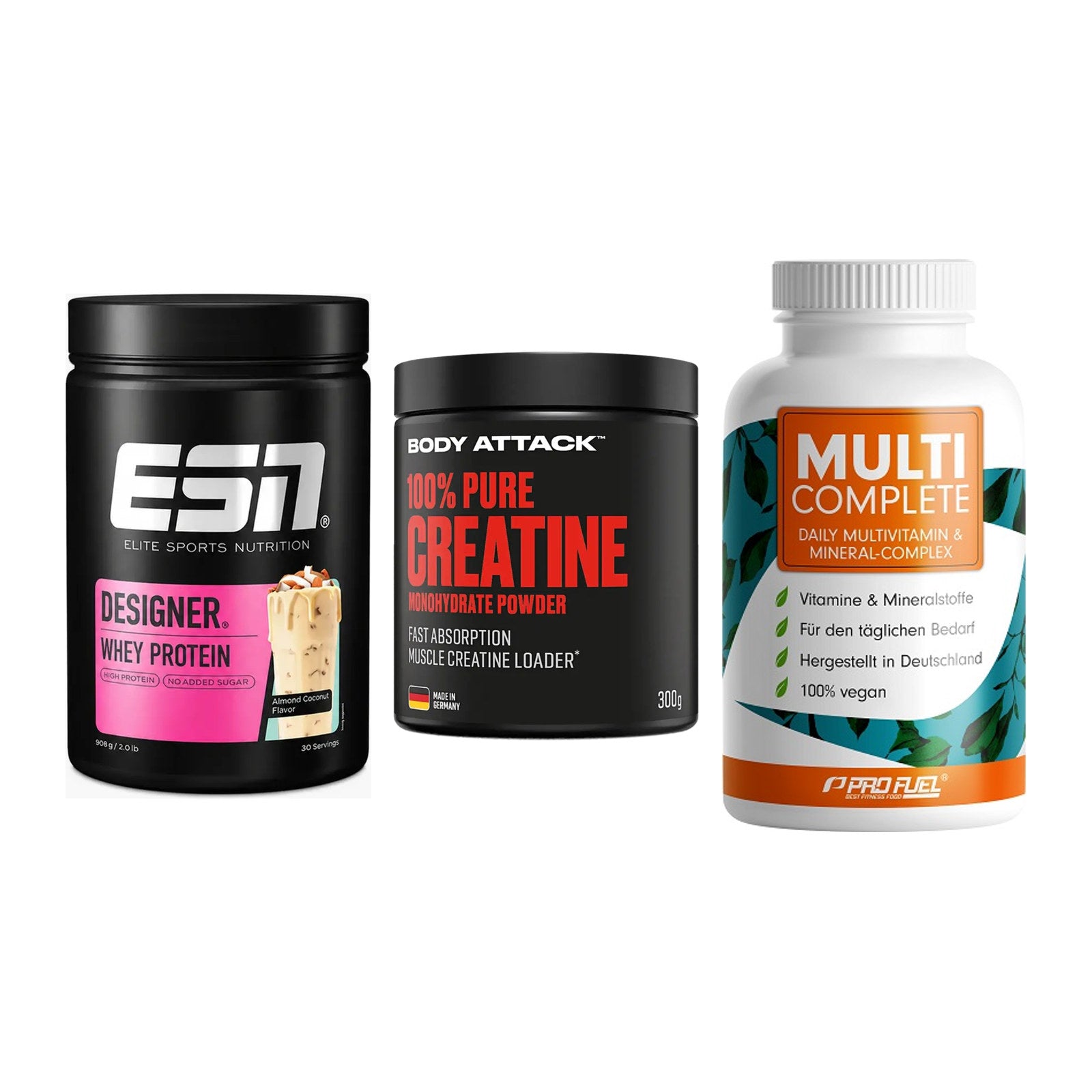 Einsteiger-Set: ESN Designer + Body Attack 100% + ProFuel MULTI – alle enthaltenen Artikel