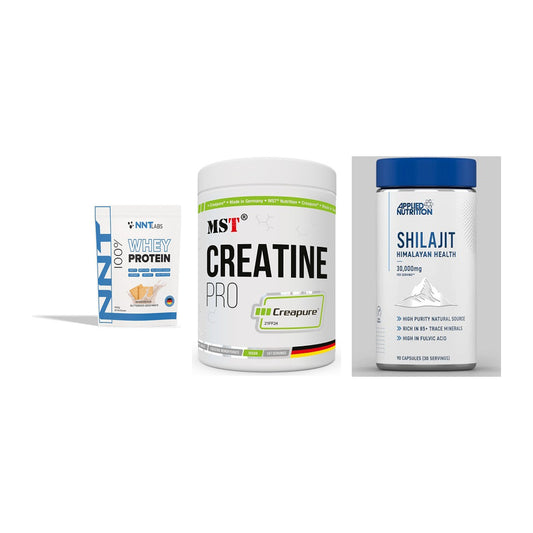 Einsteiger-Set: NNT Whey + MST Creatin Pro + Applied Nutritio – alle enthaltenen Artikel