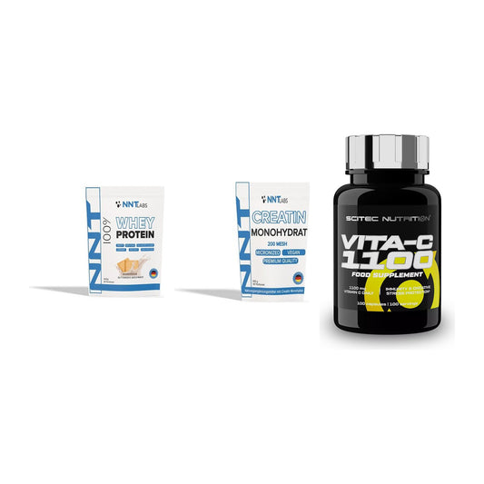 Einsteiger-Set: NNT Whey + NNT Creatin + Scitec Vitamin C – alle enthaltenen Artikel