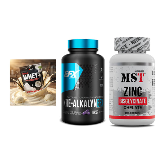 Einsteiger-Set: Sinob Honest + EFX Kre-Alkalyn + MST Zinc Chelate – alle enthaltenen Artikel