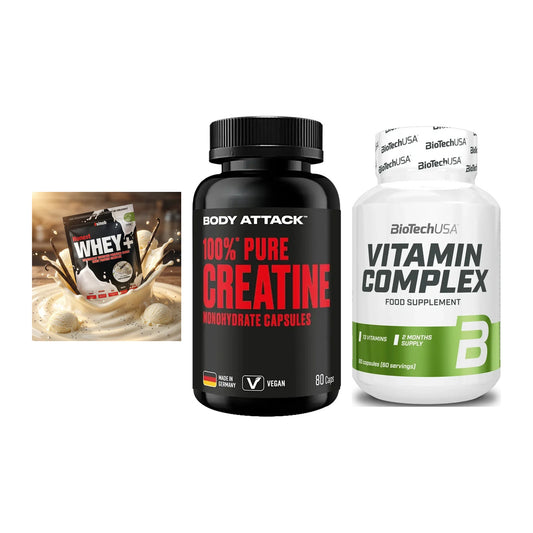 Einsteiger-Set: Sinob Honest + Body Attack 100% + BioTech Vitamin – alle enthaltenen Artikel
