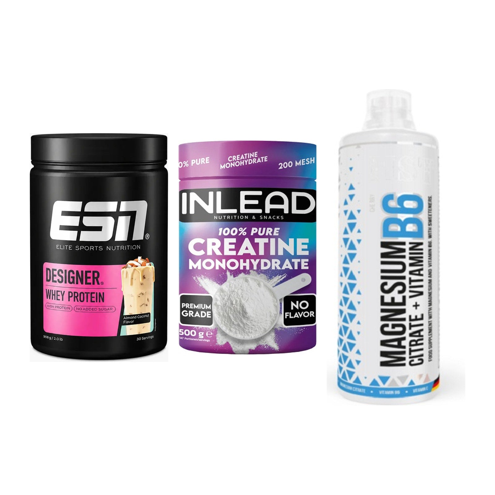 Einsteiger-Set: ESN Designer + INLEAD Creatine + MST Magnesium B6 – alle enthaltenen Artikel