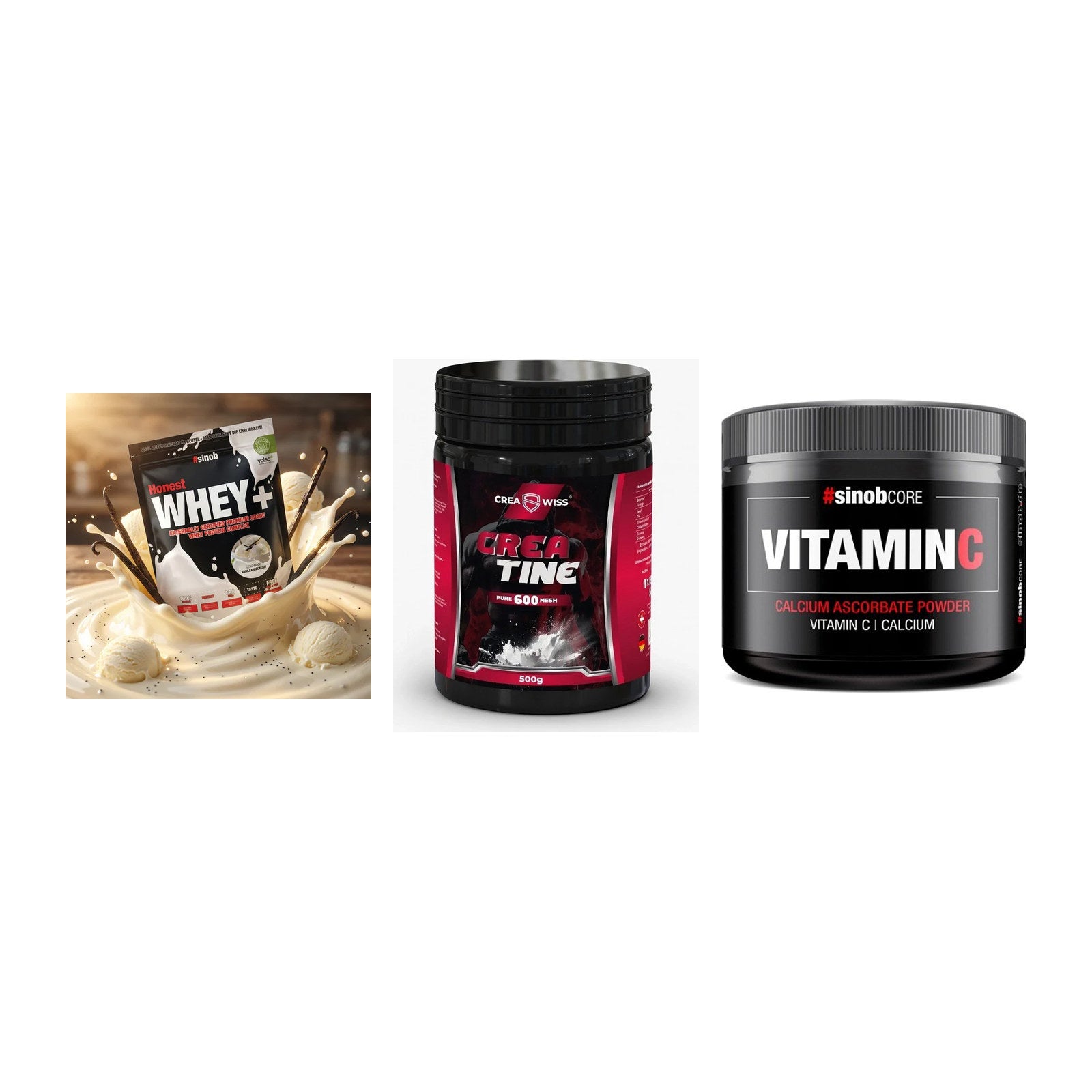 Einsteiger-Set: Sinob Honest + CREASWISS + Sinob Vitamin C – alle enthaltenen Artikel