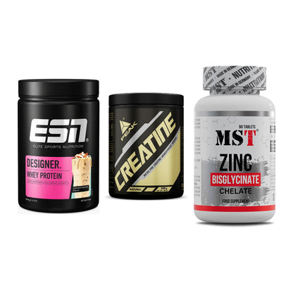 Einsteiger-Set: ESN Designer + Peak Creatin + MST Zinc Chelate – alle enthaltenen Artikel