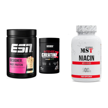 Einsteiger-Set: ESN Designer + Weider Intense + MST Niacin – alle enthaltenen Artikel