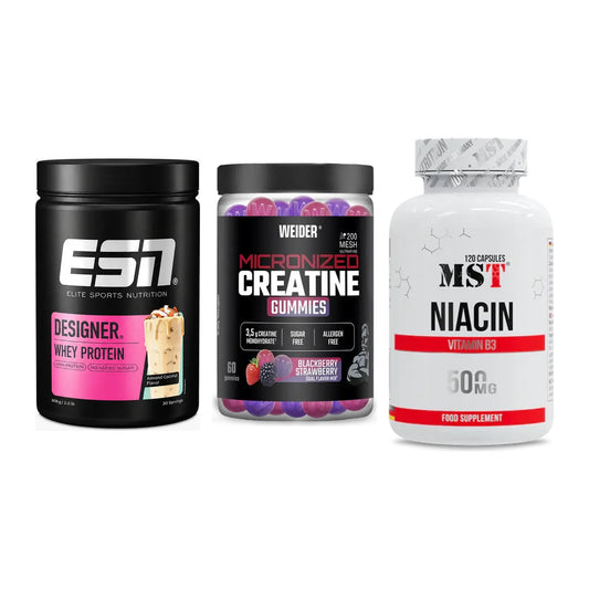 Einsteiger-Set: ESN Designer + Weider Micronize + MST Niacin – alle enthaltenen Artikel