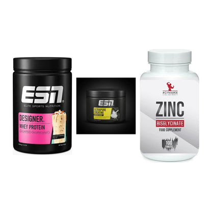 Einsteiger-Set: ESN Designer + ESN Ultrapure + #GYMJUICE ZINC – alle enthaltenen Artikel