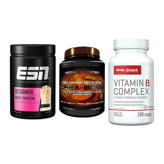 Einsteiger-Set: ESN Designer + Scitec Crea-Bomb + Body Attack – alle enthaltenen Artikel