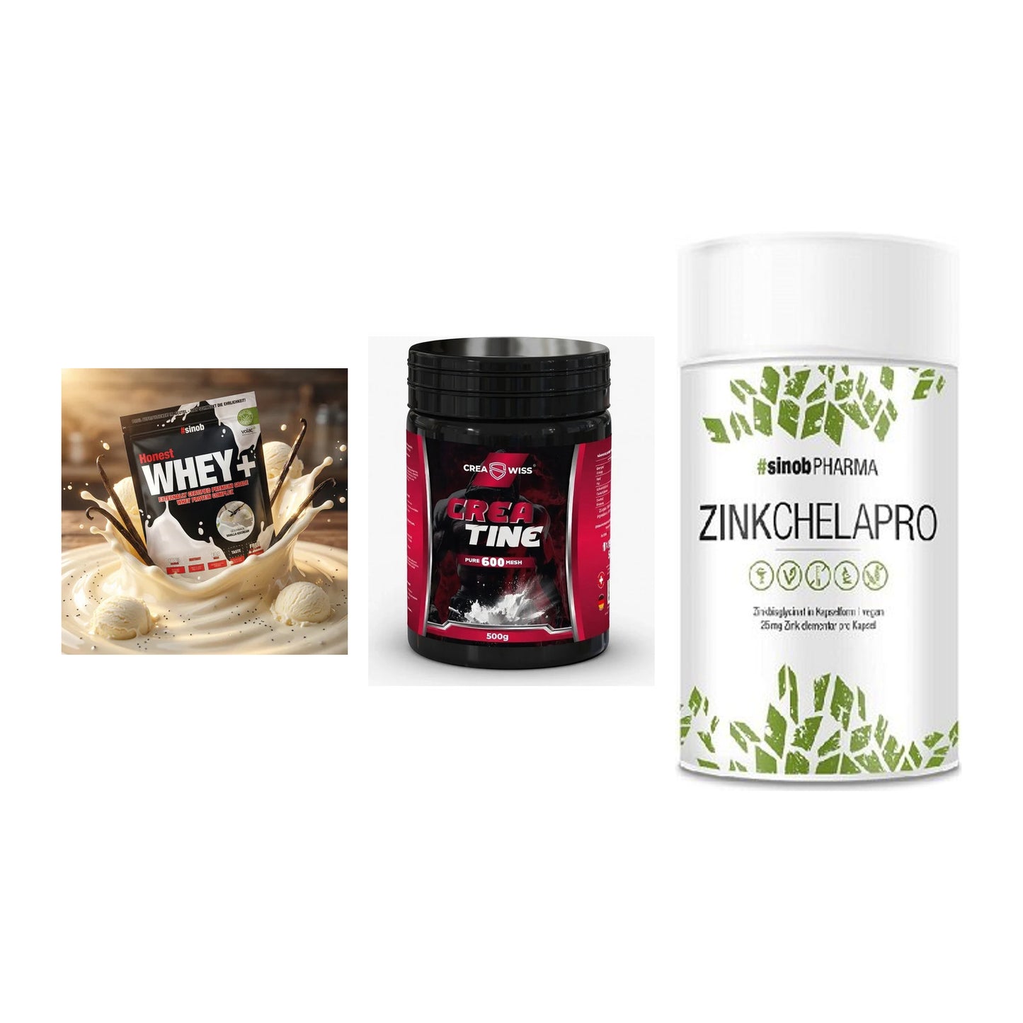 Einsteiger-Set: Sinob Honest + CREASWISS + Sinob Zink – alle enthaltenen Artikel