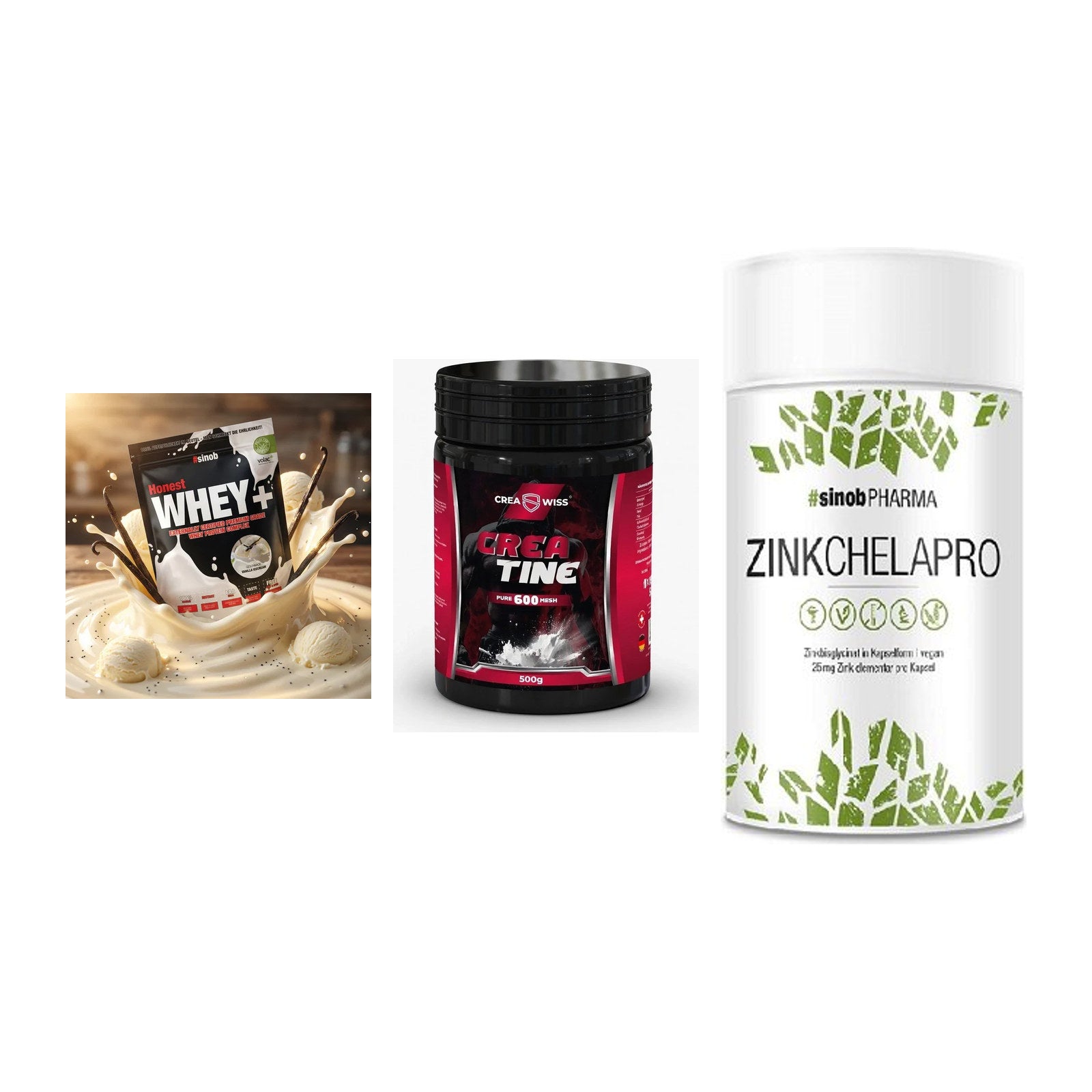 Einsteiger-Set: Sinob Honest + CREASWISS + Sinob Zink – alle enthaltenen Artikel