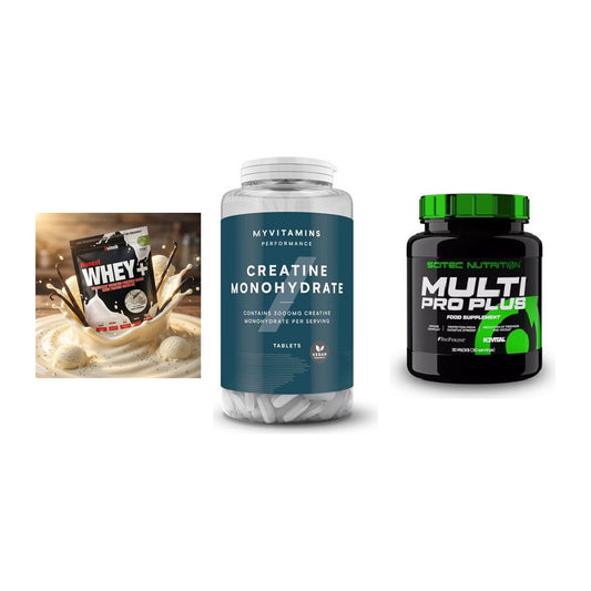 Einsteiger-Set: Sinob Honest + MyProtein + Scitec Multi Pro – alle enthaltenen Artikel