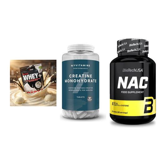 Einsteiger-Set: Sinob Honest + MyProtein + BioTech NAC – alle enthaltenen Artikel