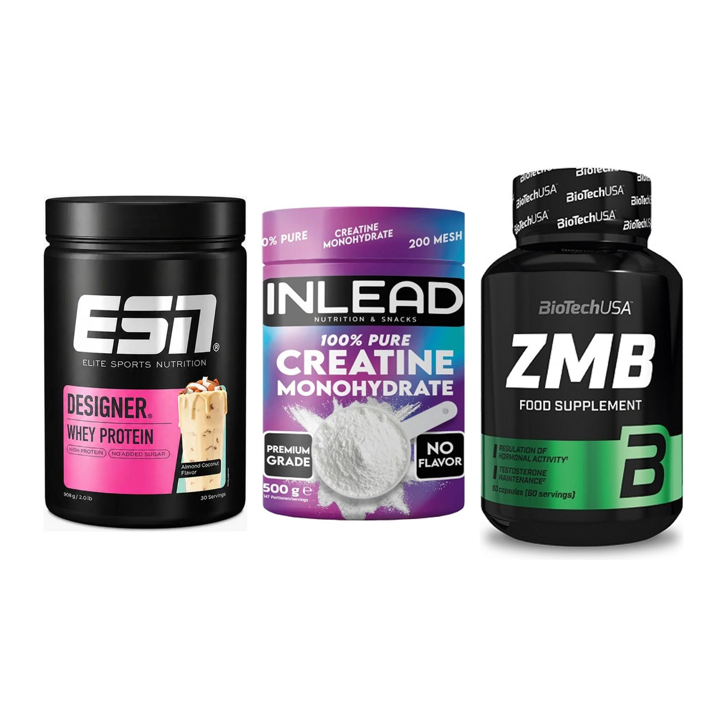 Einsteiger-Set: ESN Designer + INLEAD Creatine + BioTech ZMB – alle enthaltenen Artikel