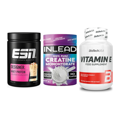 Einsteiger-Set: ESN Designer + INLEAD Creatine + BioTech Vitamin – alle enthaltenen Artikel
