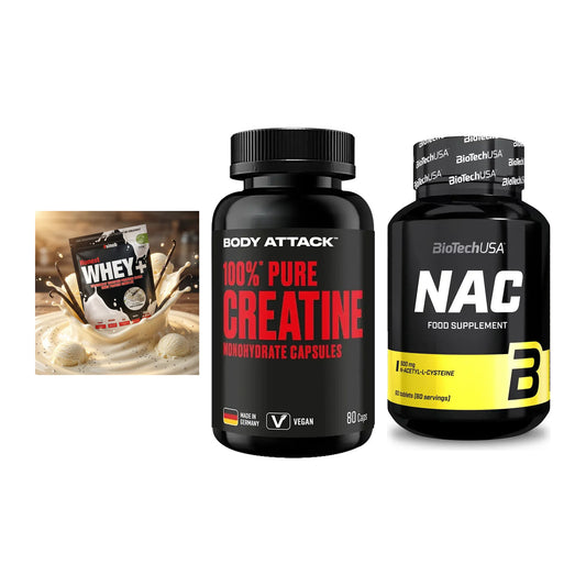 Einsteiger-Set: Sinob Honest + Body Attack 100% + BioTech NAC – alle enthaltenen Artikel