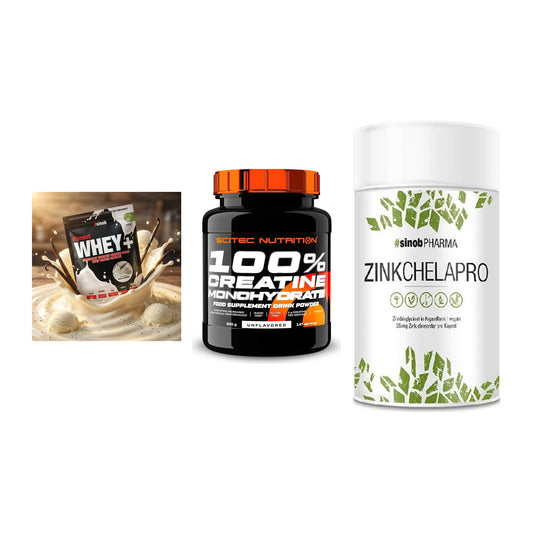 Einsteiger-Set: Sinob Honest + Scitec Creatine + Sinob Zink – alle enthaltenen Artikel