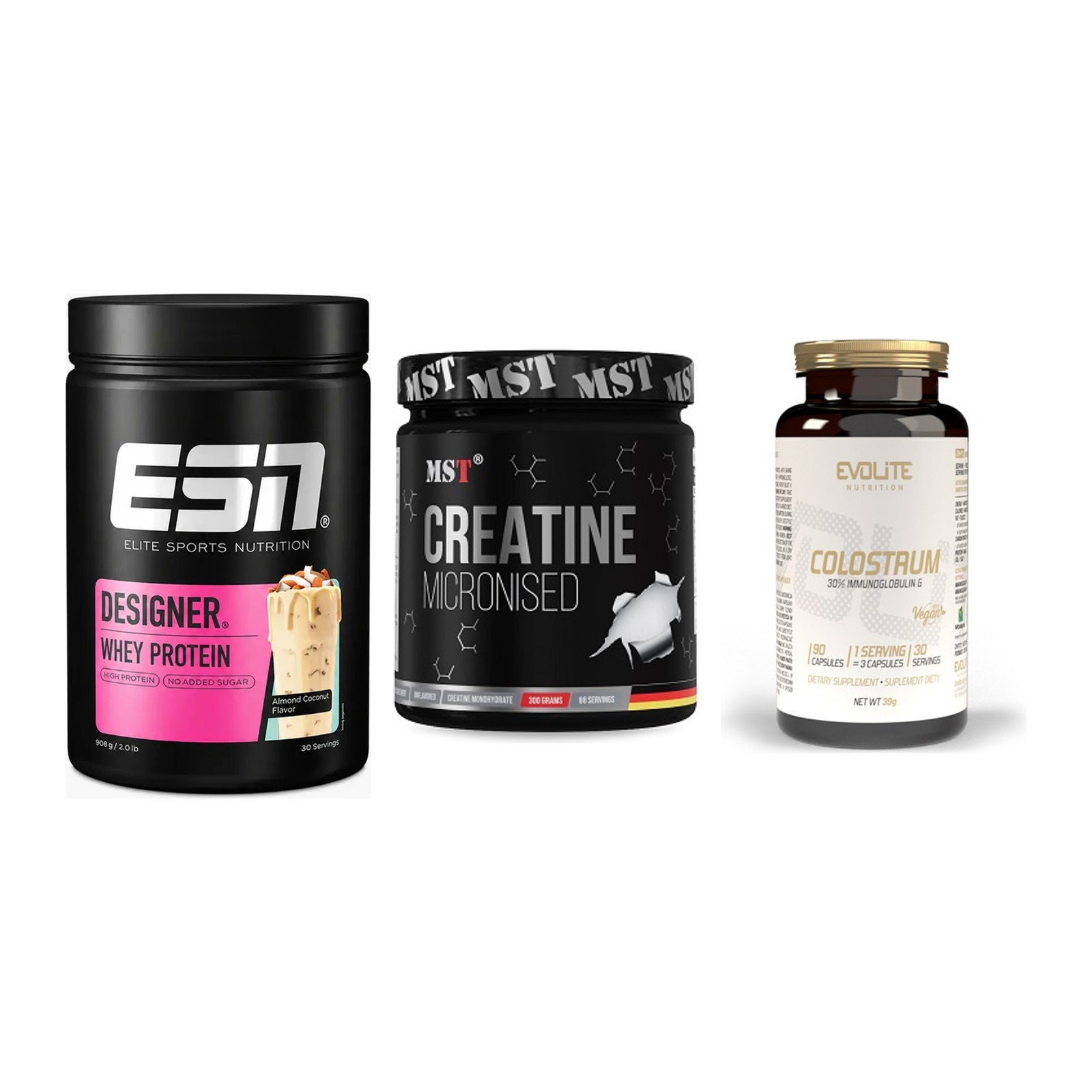 Einsteiger-Set: ESN Designer + MST Creatin + Evolite Nutritio – alle enthaltenen Artikel