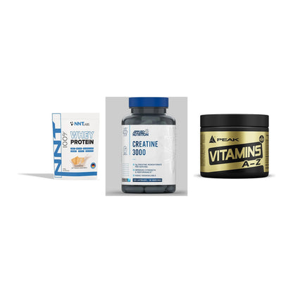 Einsteiger-Set: NNT Whey + Applied Nutritio + Peak Vitamin A-Z – alle enthaltenen Artikel