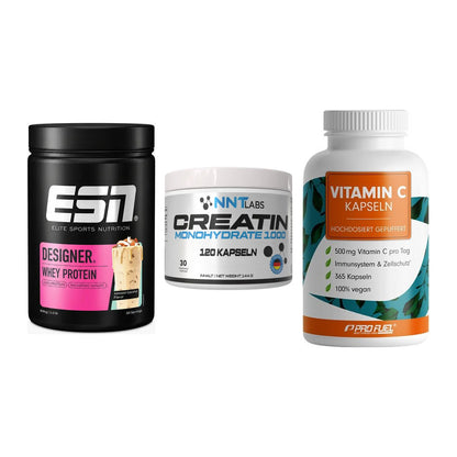 Einsteiger-Set: ESN Designer + NNT Creatin 1000 + ProFuel Vitamin – alle enthaltenen Artikel