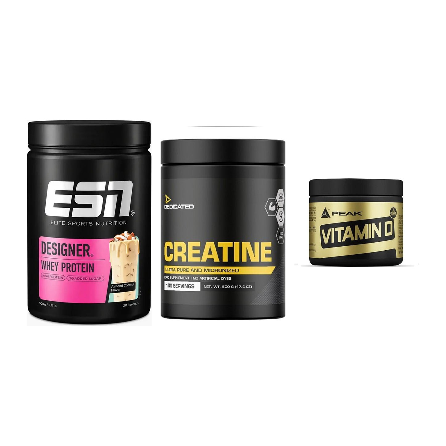 Einsteiger-Set: ESN Designer + Dedicated + Peak Vitamin D – alle enthaltenen Artikel