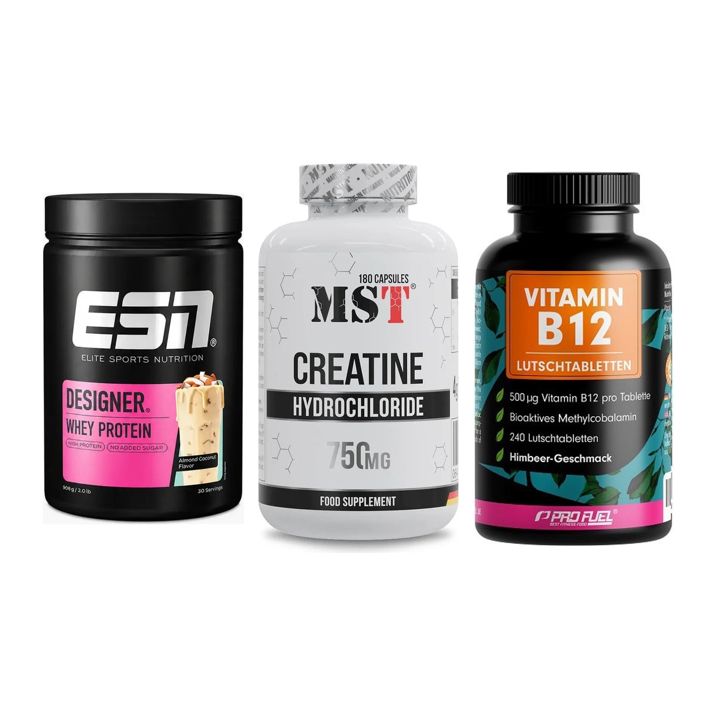 Einsteiger-Set: ESN Designer + MST Creatine HCL + ProFuel Vitamin – alle enthaltenen Artikel
