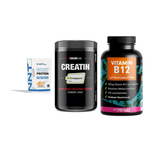 Einsteiger-Set: NNT Whey + Sinob Creatin + ProFuel Vitamin – alle enthaltenen Artikel