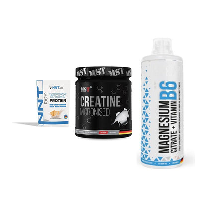 Einsteiger-Set: NNT Whey + MST Creatin Monohydrate + MST Magnesium B6 – alle enthaltenen Artikel