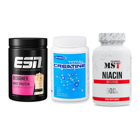 Einsteiger-Set: ESN Designer + Megabol Total + MST Niacin – alle enthaltenen Artikel