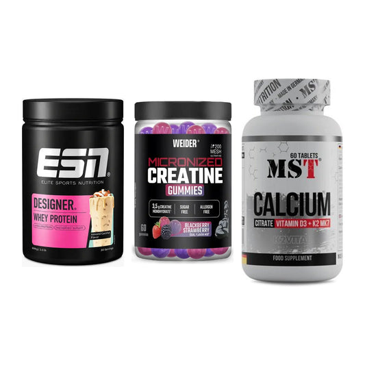 Einsteiger-Set: ESN Designer + Weider Micronize + MST Calcium – alle enthaltenen Artikel