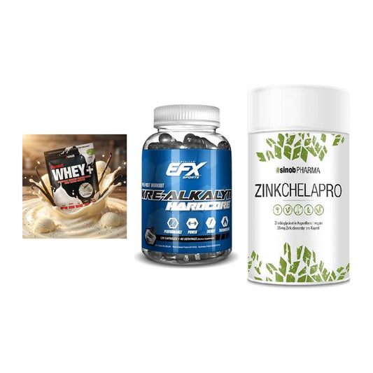 Einsteiger-Set: Sinob Honest + EFX Kre-Alkalyn + Sinob Zink – alle enthaltenen Artikel