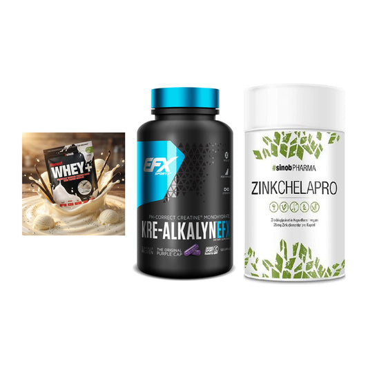 Einsteiger-Set: Sinob Honest + EFX Kre-Alkalyn + Sinob Zink – alle enthaltenen Artikel