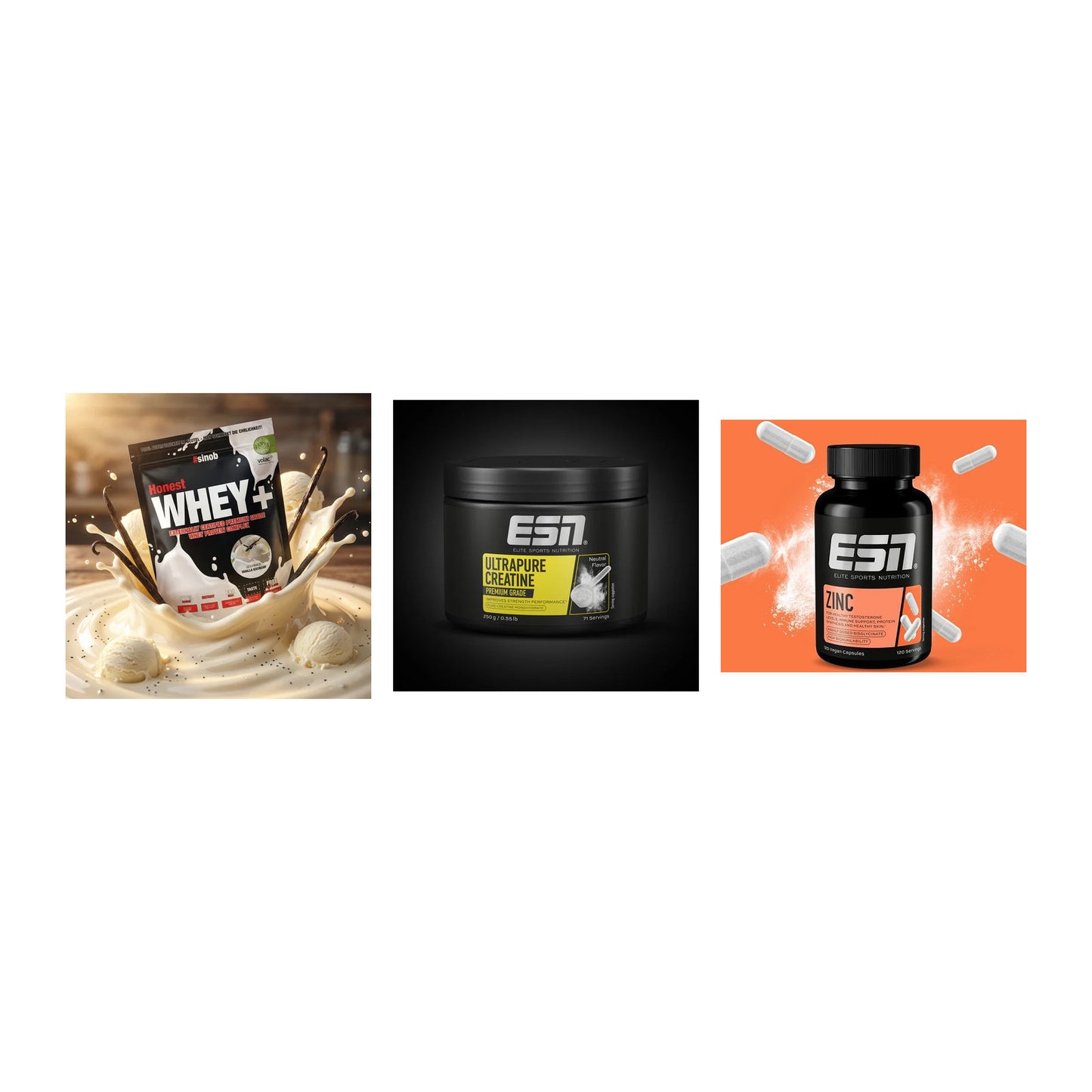 Einsteiger-Set: Sinob Honest + ESN Ultrapure + ESN Zinc – alle enthaltenen Artikel