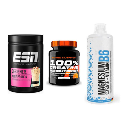 Einsteiger-Set: ESN Designer + Scitec Creatine + MST Magnesium B6 – alle enthaltenen Artikel