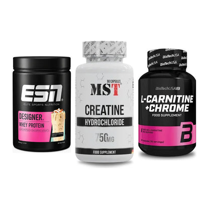 Einsteiger-Set: ESN Designer + MST Creatin HCL + BioTech L-Carnit – alle enthaltenen Artikel
