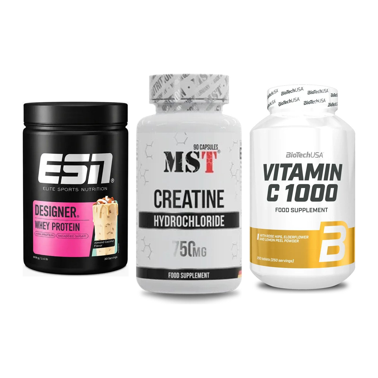 Einsteiger-Set: ESN Designer + MST Creatin HCL + BioTech Vitamin – alle enthaltenen Artikel