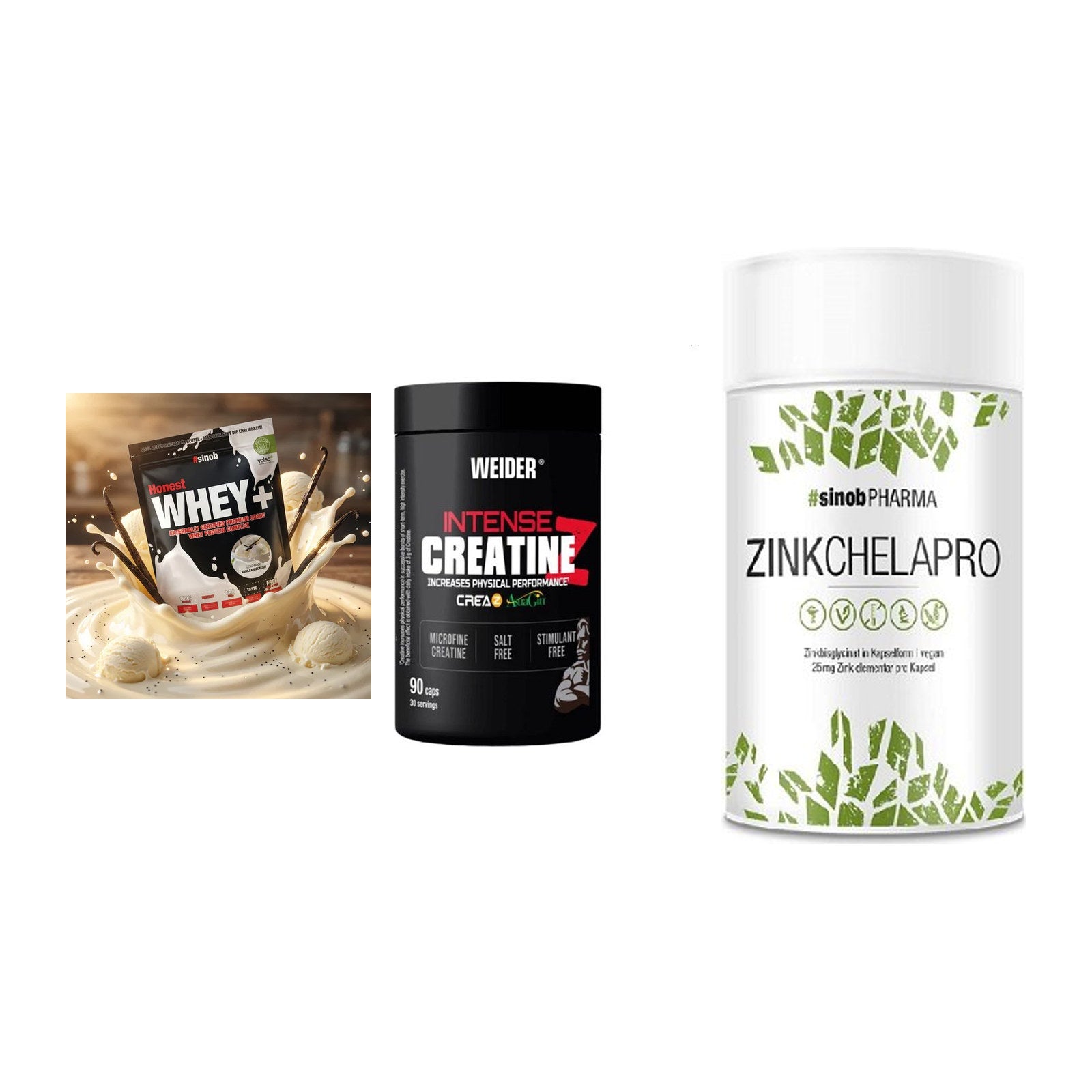 Einsteiger-Set: Sinob Honest + Weider Intense + Sinob Zink – alle enthaltenen Artikel