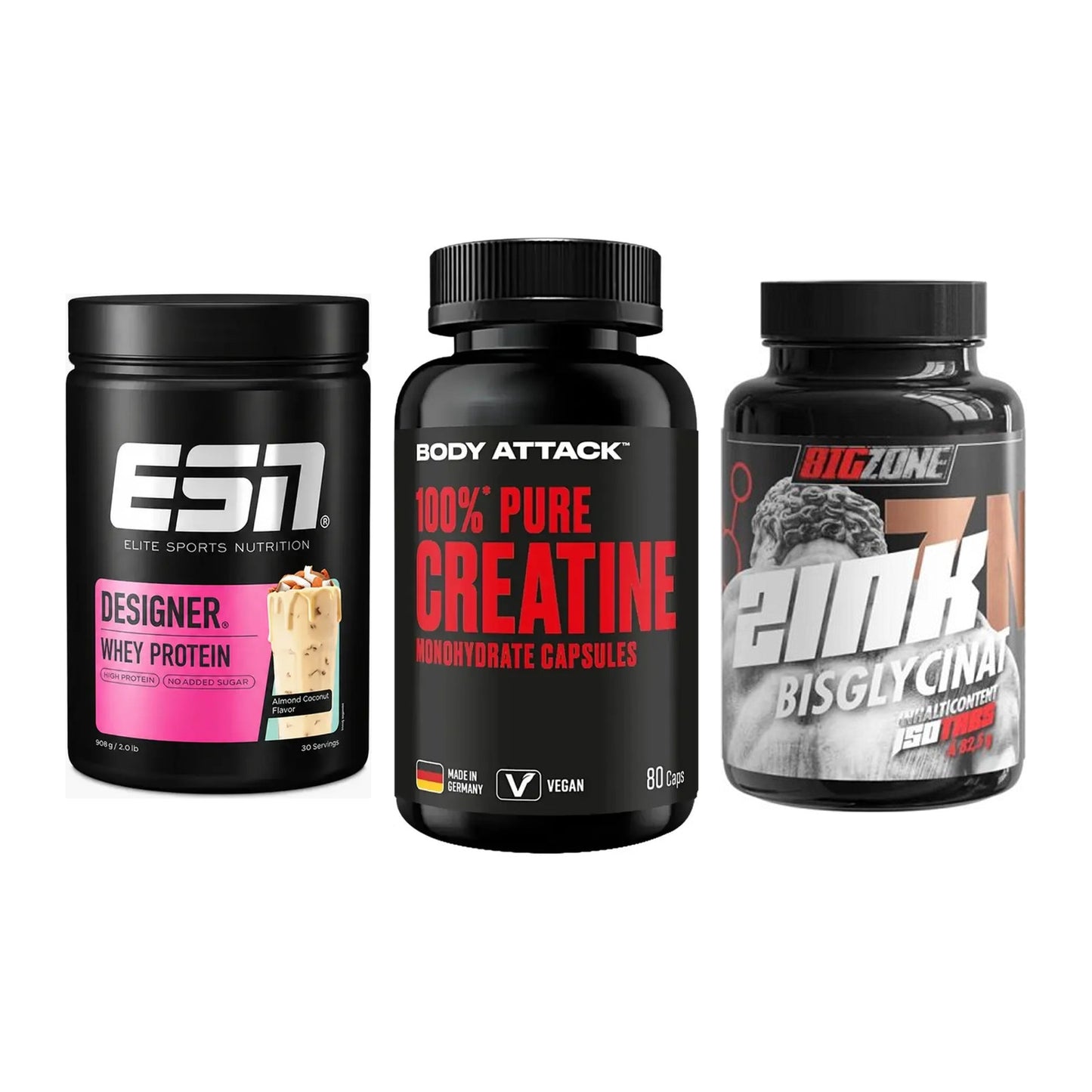 Einsteiger-Set: ESN Designer + Body Attack 100% + Big Zone Zink – alle enthaltenen Artikel