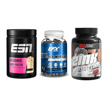 Einsteiger-Set: ESN Designer + EFX Kre-Alkalyn + Big Zone Zink – alle enthaltenen Artikel