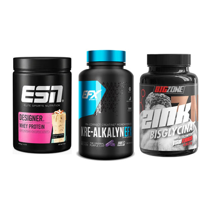 Einsteiger-Set: ESN Designer + EFX Kre-Alkalyn + Big Zone Zink – alle enthaltenen Artikel