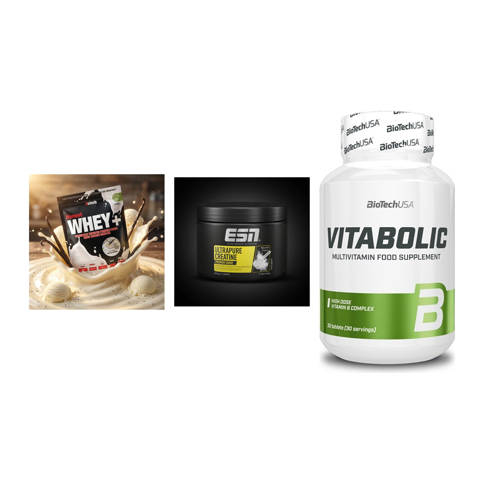 Einsteiger-Set: Sinob Honest + ESN Ultrapure + BioTech Vitaboli – alle enthaltenen Artikel