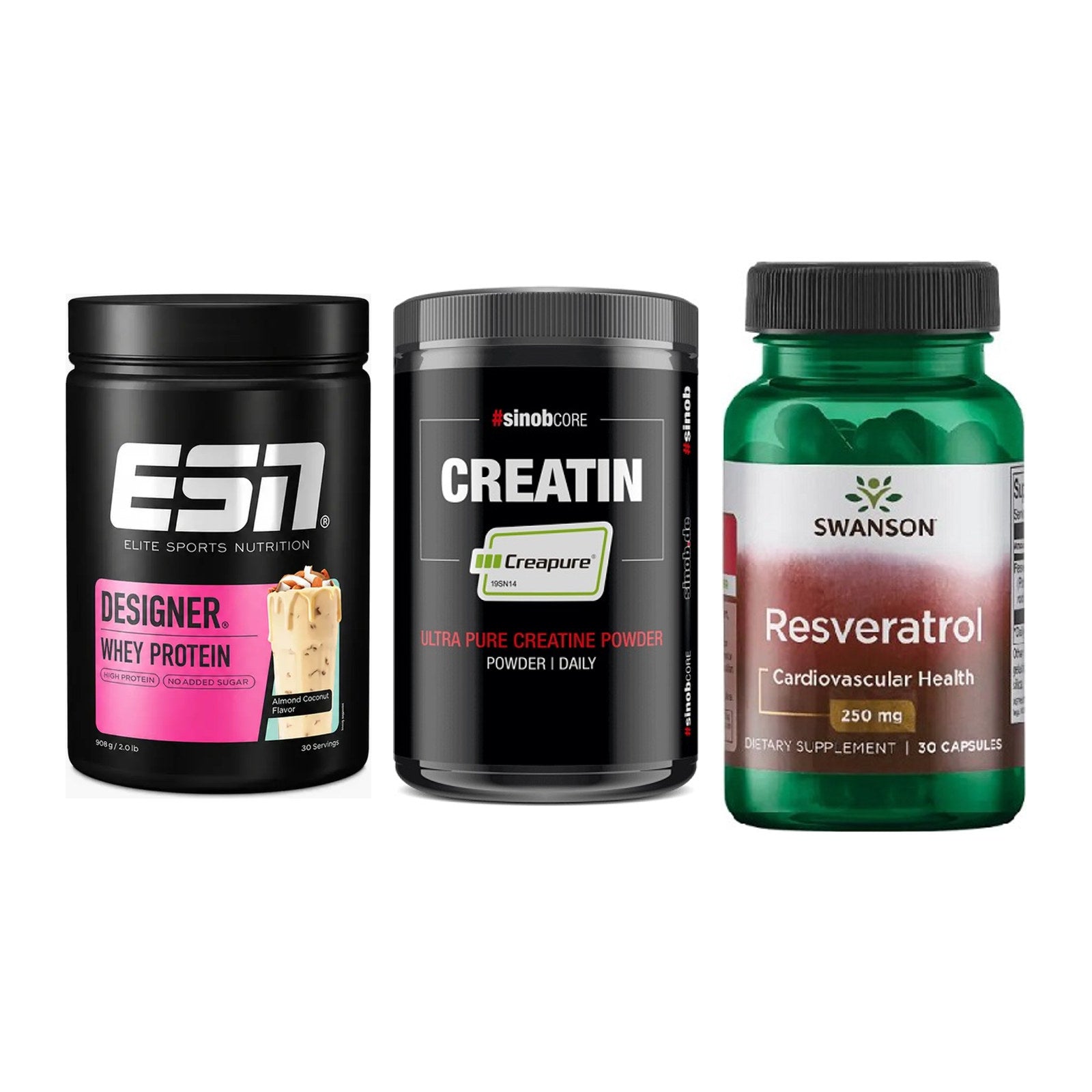 Einsteiger-Set: ESN Designer + Sinob Creatin + Swanson Resverat – alle enthaltenen Artikel